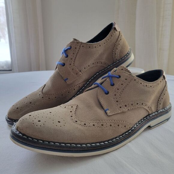 Ted Baker London Reith 2 Wingtip Oxford Gray Suede Mens Dress Shoes 13 main image 6